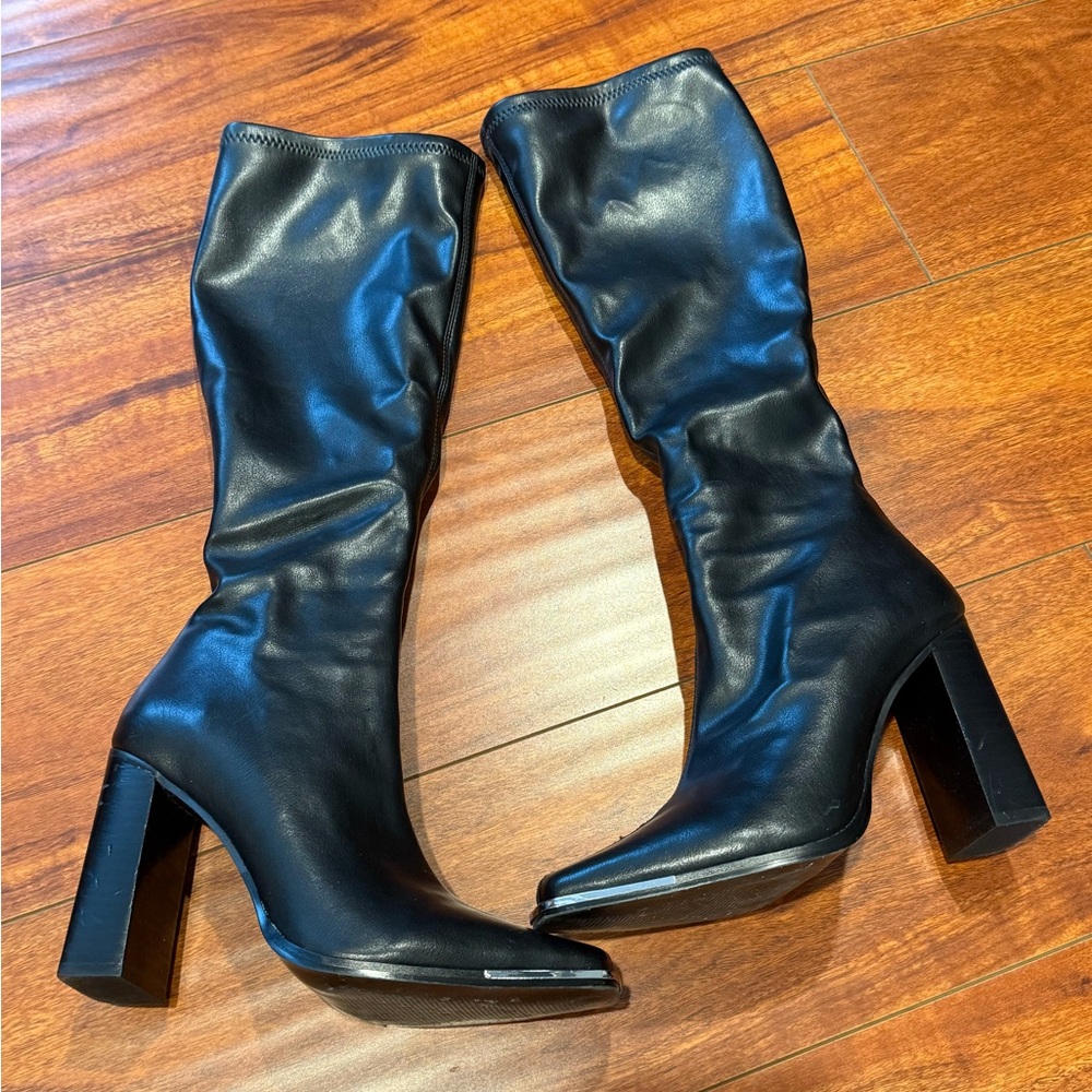 Steve Madden Black Boot Heels
